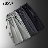 Men's Ice Silk Casual Shorts Summer Thin Quick Dry Breathable Sports 5-inch Pants Loose Plus Size Running Outdoor Beach Shorts