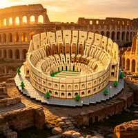 Roman Colosseum Micro Building Set World Famous Architecture Model DIY Art Decor a Wonderful History Gift for Adult Enthusiasts