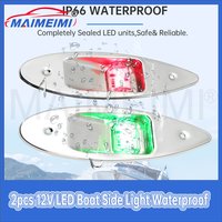 2pcs Side Bow Navigation Light Yacht Navigation Light Waterproof LED Marine Sounding Light For Marine Boat Yacht