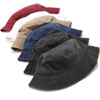 2025 New Fisherman Hat Vintage Denim Bucket Hats Outdoor Men Women Washed Panama Hat Fashion Hip Hop Gorros Bob Hat