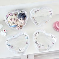 Portable Storage Bag Lightweight Transparent Organizer Heart-Shaped Storage Bag Protective Doll Storage Bag For Travel Everyday