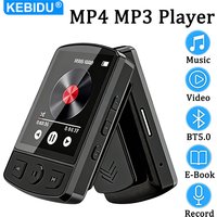 MP4 MP3 Player 1.8-inch Sport Clip Walkman Bluetooth MP3 Player Portable Lossless Music Player supports E-book Recorder FM Radio