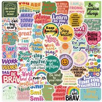 50Pcs Positive Affirmation Reward Stickers INS Style Graffiti Decals For Water Cup Hand Account Skateboards Notebooks Stickers