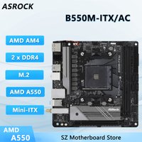 ASROCK B550M-ITX/AC AM4 B550 Mini-ITX Motherboard For Ryzen 9/5/7 5800X3D 5600X 3600 CPU DDR4 HDMI PCI-E X1 M.2 Gaming Mainboard
