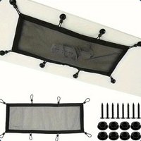 Under Desk Cable Management Net - 8-Hole Socket Mesh Organizer with Elastic Edge, Flexible Wire Hider for Office & Home