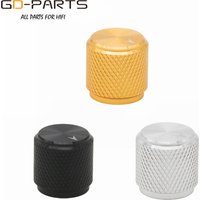 10PCS Solid Guitar AMP Effect Pedal Cabinet Aluminum Knob Button 13x13mm 6mm Shaft Hole CNC Machined Silver Black Golden