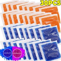 5/30x Orange Reusable Silica Gel Beads Desiccant Damp Moisture Absorber Color Changing Non-woven Fabric Silica Gel Desiccant Bag