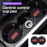 Non slip Car Coaster Pad Accessories For VW Volkswagen GTI R Polo Tiguan Passat B6 Golf 3 5 6 7 mk3 Water Cup Bottle Holder Mat
