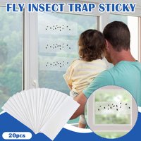 20pcs Clear Fly Insect Trap Home Must Haves Strong Adhesive Sticky Pest Strip Indoor Pest Control Non Toxic Home Bug Catcher