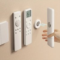 3pcs No Drill Magnetic Remote Holder - Wall Mount for TV/AC/DVD Remotes, White Space-Saving Design Accessories Home Organizer