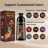 Shampoo colorant capillaire rapide 3 en 1, coloration instantanée, couvre les cheveux gris et blancs, coloration naturelle à base de plantes, coloration rapide, coloration longue durée
