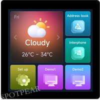 480x480 ESP32 S3 4inch LCD Display Captive TouchScreen Development Board TVBOX LVGL HMI Sensor CAN RS485