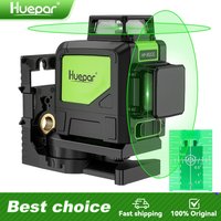 Huepar 902CG Cross Line Laser Level 2x360° Self-Leveling Horizontal and Vertical Green Beam Laser Tool With Pulse Mode & Bracket