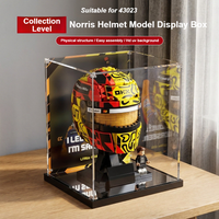 New 3mm Dustproof Display Box for lego 43023 Norris Helmet Model Display Case Storage Box Organizer(Lego Set not Included)