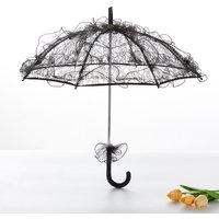 Lace Parasol Umbrella for Wedding, Bridal Photo Prop, Gothic Lolita Ruffle Umbrella, Decorative Umbrella for Bridesmaid Party