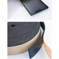 2/5m Black EPDM Foam Strip Self Adhesive Sponge Seal Strip Soundproof Anti-collision Seal Strip Thickness:2~20mm Width:10~50mm