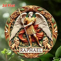 2D Archangel Raphael Statue Wall Decorative Plaque for Homes, Garage, Dining Room & Café Perfect for Room Decoration Durable