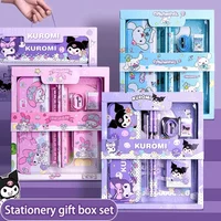 12PCS Stationery Set Kuromi Cinnamoroll My Melody Pencils Erasers Rulers School Supplies Student Study Stationery Gift S