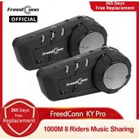 Freedconn KY Pro Motorcycle Intercom Bluetooth Helmet Headset Motorbike 6 Riders 1000M Moto Group Waterproof Interphone image 4