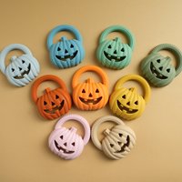 1PCS Baby Silicone Teethers Sensory Toy Easy to Grasp Infant Teething Toys Food Grade Pumpkin shape Chewing Toys Baby Stuff
