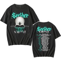 Cotton Tees The Surface Seems So Far Tour T-shirt Seether Rock Band Printing Tshirts Short Sleeve Summer Unisex Streetwear