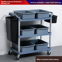 Hotel Restaurant Trolley Dish Cart Push Cart Three Tier Serving Utility Commercial Catering Vehicle Service Trolley Kitchen Cart