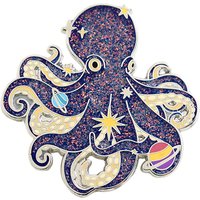 Space Octopus Planet Brooch Space Fantasy Themed Metal Badge Ocean Space Enthusiasts Enamel Pins Fantasy Peripherals Decorate