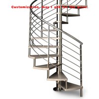 custom.Low Price Outdoor Staircase Black Surface Easy to Install Rotating Staircase