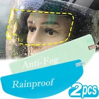1/2PCs Motorcycle Helmet Anti-Fog Rainproof Film Helmet Lens Durable Nano Coating Sticker Moto Safety Driving Helmet Accessories