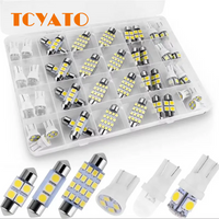TCYATO New Design Car Interior Universal Auto Lamps T10 T5 Festoon 31 36 41mm Dome License Plate Trunk Lights Combo Light Bulbs