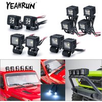 YEAHRUN LED Lights Headlights Spotlight for TRX-4 TRX6 Axial SCX10 Wraith SCX24 1/10 1/24 RC Car Truck Decoration Parts