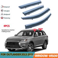 Suitable for Mitsubishi Outlander 2013-2021 Rain or shine weather shield Window visor Wind & Rain Deflectors No-Drill Design