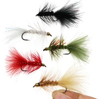 5pcs Brass BeadHead Woolly Bugger Streamers Saltwater Fly Fishing Flies For Steelhead Pike Bass Rainbow Trout Fishing Lures Bait