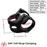 AliExpress NONE Renthal Apex V2 mountain bike stem, 35mm bar clamp, CNC-machined aluminum, zero-gap handlebar stem for all XC, Trail and Enduro