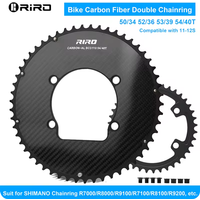 AliExpress Riro Carbon 110Bcd Chainring Carbon Road Bike Chainring 50-34T 52-36T 53-39T 54-40T for R7100 R8100 R9200 110 Bcd Crown Aluminum
