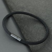Bracelet For Men Minimalist Thread Women Black Buckle Fabric Braclet Multiple Colors And Sizes Available Leisure Wrap Braslet