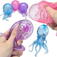 Fashion Jellyfish and Cube Squeeze Toys, Soft Jelly Sensory Stress Relief Toys