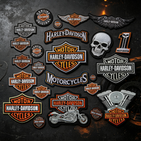 Gestickter Punk-Adler-Aufnäher, Armband, Rucksack-Abzeichen, Hakenverschluss für Kleidung, für Harley Davidson Motorradteile