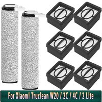Roller Brushbar Brush Filter Hepa For Xiaomi Truclean W20 / 2C / 4C / 2 Lite Wet-Dry Vacuum Parts Accessories Replacement