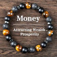 Tiger's Eye volcanic rock bracelet for men brother natural stone beads bangles black punk rock jewelry triple protection braclet