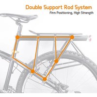 MTB Carrier Luggage Rack Shelf Aluminum Alloy Bicycle Rear Rack Sturdy Cargo Mount for Cycling Accessories