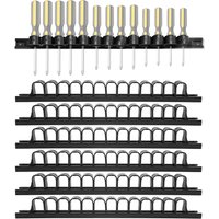 1/2PCS Screwdriver Organizer and Wrench Organizer Hand Tool Holder Plastic Rail Wrench Hanger with Clips