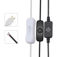 304 501 ON/OFF Inline Switch DC5V USB Power Cords Charging Male Cable Touch Button Extension Dimmer Cord for 2835 5050 LED Strip