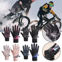 Warm Non Slip Riding Gloves for Unisex Outdoor Motorcycle Riding Touch Screen Waterproof Gloves Cold Resistant Gloves Splicing