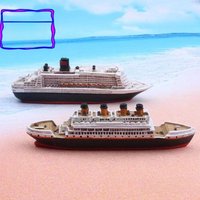 Titanic Luxury Cruise Ship Model Resin Mary Queen Realistic Tourist Boat Replica Nautical History Educational Collectible Toy