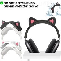 Cute Cat Ears Headband Cover For Apple AirPods Max Soft Silicone Headphone Protectors Comfort Cushion Top Pad Protector Sleeve