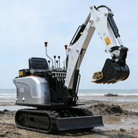 Mini Excavator 1 Ton Small Crawler With Strong Digging Power For Garden Work Durable Hydraulic Digger Construction Tool
