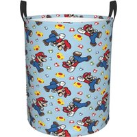 Custom M-Marioed Laundry Hamper Large Storage Basket Video Game Girls Boys Toy Organizer