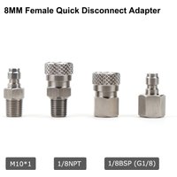 AIR CO2 Foster déconnexion rapide adaptateur mâle/femelle remplissage mamelon bouchon aveugle | Filetage 1/8NPT&1/8BSP&M10*1