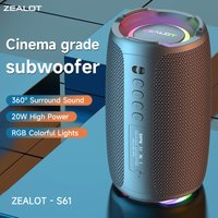 ZEALOT-S61 Bluetooth-Lautsprecher, mit IPX6 wasserdichtem Schutz und Bass-Sound für Hinterhof- und Strandpartys, 10-W-Lautsprecher